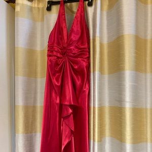 DONATED Fuschia pink satin gown size 5/6 XS